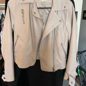 Forever 21 pleather soft pink jacket